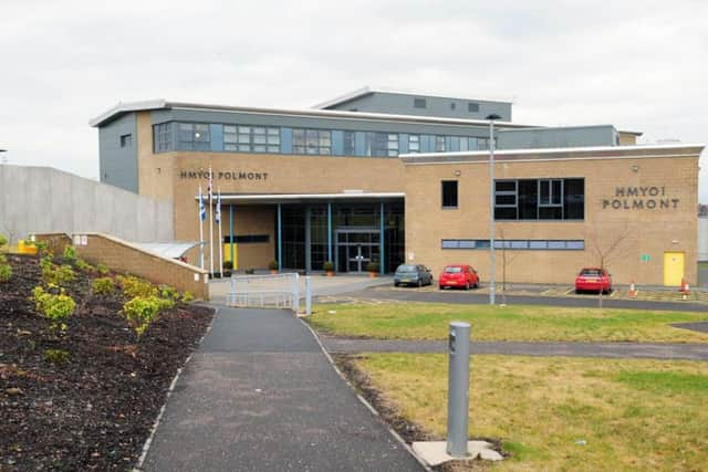 Polmont Young Offenders Institution, where teenagers are locked behind bars.