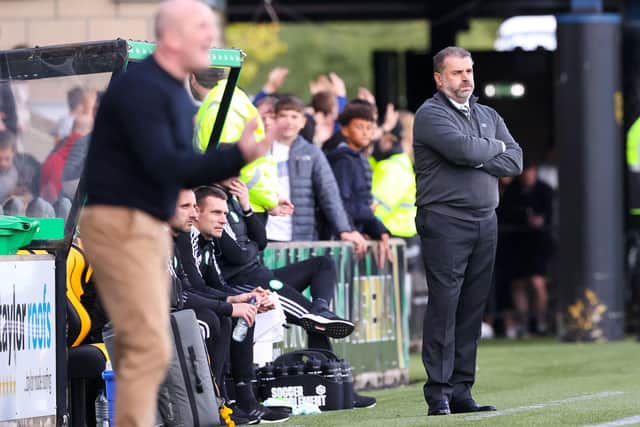 Postecoglou watches on as Livingston condemn his Celtic side to a third straight away league loss. (Photo by Craig Williamson / SNS Group)
