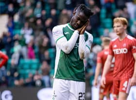 Elie Youan was on the scoresheet in Hibs' impressive 6-0 win over Aberdeen. (Photo by Craig Williamson / SNS Group)