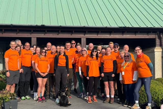 Colleagues from Dobbies in Edinburgh set off on a 25-mile fundraising walk for Alzheimer’s Research UK