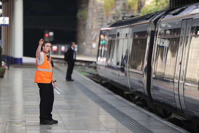 ScotRail staff have already been banned from blowing whistles over Covid-19 fears. Picture: John Devlin.