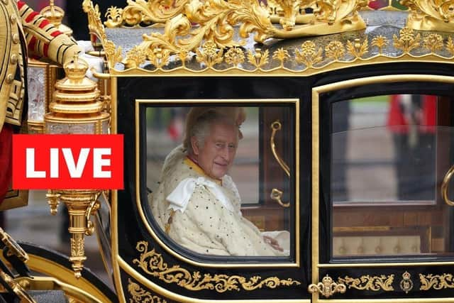 The King and Queen have left Buckingham Palace to cheers from the waiting crowds in The Mall as the moment of their coronation drew closer.