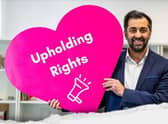 SNP leadership candidate Humza Yousaf tweeted this image along with a promise to advance women’s rights