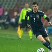 Scotland's Andy Robertson during the UEFA Euro 2020 qualifier between Serbia and Scotland at the Stadion Rajko Mitic on November 12, 2020, in Belgrade, Serbia. (Photo by Nikola Krstic / SNS Group)