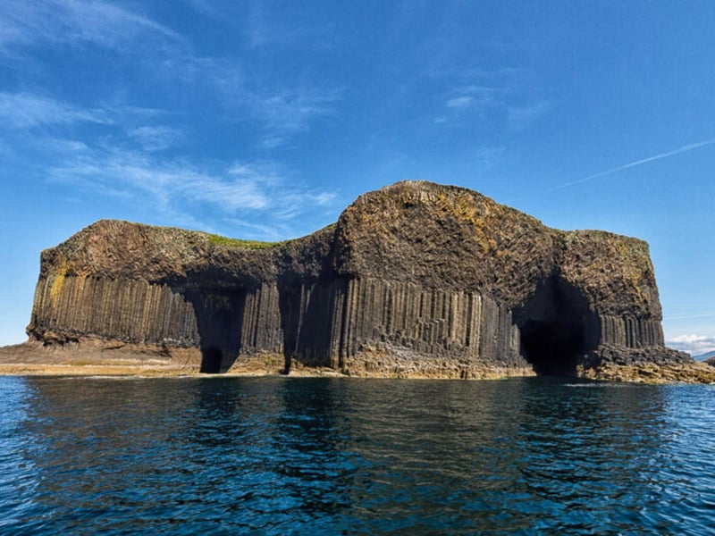 You can find Fingal’s Cave on the Isle of Staffa located south-west off the Isle of Ulva. The uninhabited island is only half a mile in length and is composed exclusively of hexagonally jointed basalt columns (like the ones at the Giant’s Causeway on Ireland’s north coast.) “Fingal” is said to be an anglicisation of Finn MacCumhaill who was an Irish General who commanded the Feinne, a group who fended off the Norsemen and other such invaders. The site is also famed for its colourful folklore about giants that see Scottish and Irish mythology overlap.