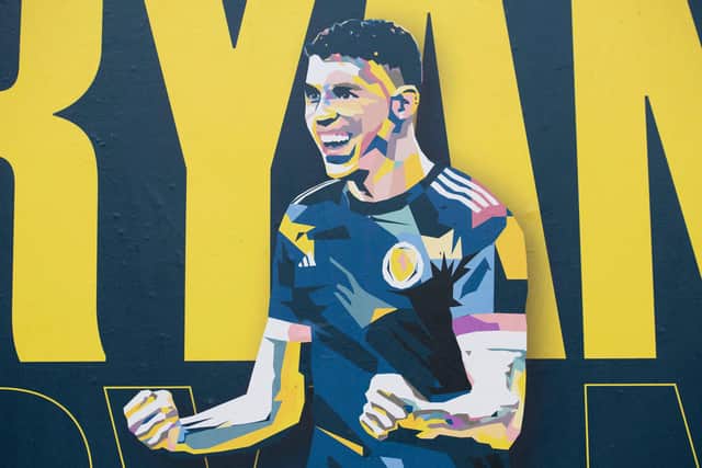 A poster of Ryan Christie in Glasgow as Scotland gears up for the start of Euro 2020. Picture: SNS