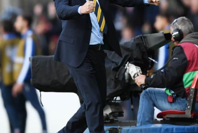 Scotland manager Steve Clarke celebrates a goal
