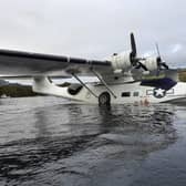 Miss Pick Up suffered engine trouble while trying to take off from the loch at the weekend. Photo: Matt Dearden.
