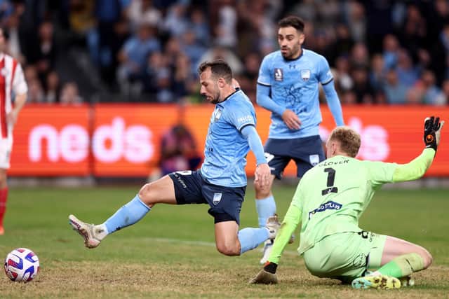 Adam Le Fondre in action for Sydney FC back in May. (Photo by Matt King/Getty Images)