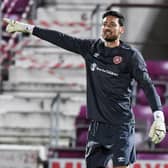 Craig Gordon solves a problem position for Hearts in goal.