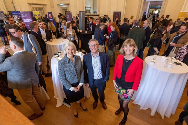 From left: conference hosts Lucinda Bruce-Gardyne, Iain Baxter, and Nicky Marr. Picture: contributed.