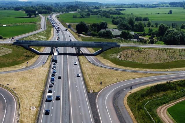 The latest stretch of the A9 to be dualled opened between Luncarty and Birnam in 2021. (Photo by John Devlin/The Scotsman)