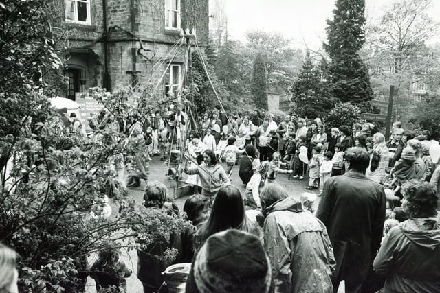 A May fair held at the Merlin Theatre, Tintagel House, Nether Edge, Sheffield, May 1986