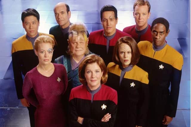 The cast of the science fiction television series, Star Trek: Voyager. Picture: CBS Photo Archive/Delivered by Online USA/Getty Images