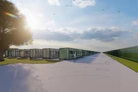 A CGI of how the flexible energy battery storage park should look when completed.