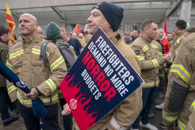 The FBU say the cuts are impacting on firefighters' ability to respond to serious and life-threatening incidents. Image: Jane Barlow/Press Association.