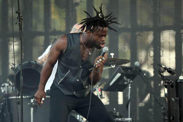 Kayus Bankole of Young Fathers performs during the Nice's Jazz Festival in July 2018 (Picture: Valery Hache/AFP via Getty Images)