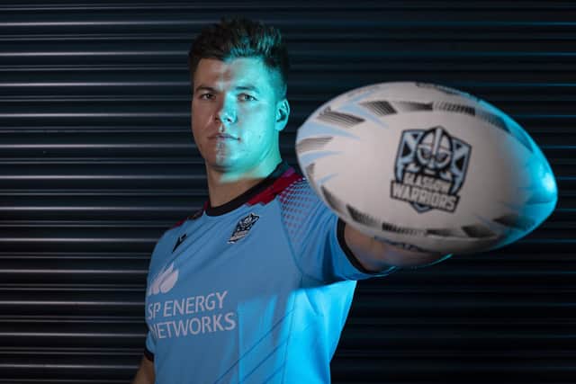 Huw Jones has returned to Glasgow Warriors after a season with Harlequins but will miss the start of the URC due to a back injury. (Photo by Ross MacDonald / SNS Group)