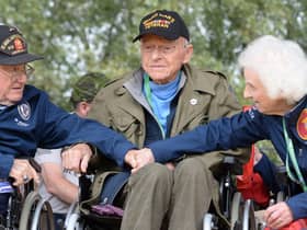 US World War II veterans in Sainte-Mere-Eglise for the commemorations