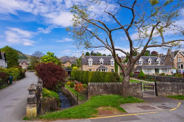 Pitlochry in Perthshire was found to be the most popular place to live, with an annual increase in sales searches of 50.2 per cent.