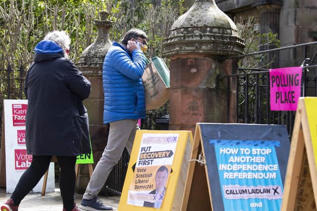 Voters in Edinburgh in 2021. The SNP should have courage to debate the issues surrounding local government, rather than relying on anti-Tory messaging, writes Brian Wilson. PIC: PA.