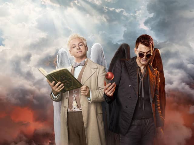 Michael Sheen and David Tennant have been filming a new seres of Good Omens in Scotland.