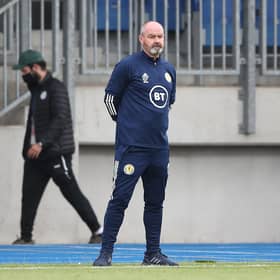 Steve Clarke watches on from the touchline during Scotland's 1-0 win over Luxembourg. (Photo by Christian Kaspar-Bartke/Getty Images)