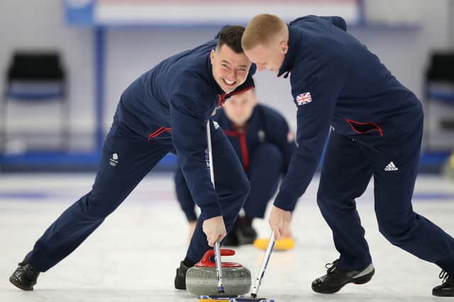 Hammy McMillan (left) with GB teammate Bobby Lammie ahead of the Winter Olympics in Beijing (Photo by Ian MacNicol/Getty Images)
