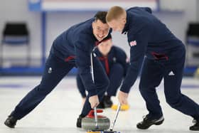 Hammy McMillan (left) with GB teammate Bobby Lammie ahead of the Winter Olympics in Beijing (Photo by Ian MacNicol/Getty Images)