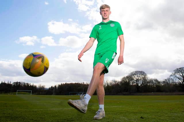 Hibs youngster Josh Doig is trying to stay grounded despite attracting more interest from clubs south of the border. Photo by Craig Foy / SNS Group