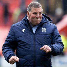 Dundee manager Mark McGhee during a cinch Premiership match against Aberdeen.