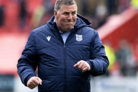 Dundee manager Mark McGhee during a cinch Premiership match against Aberdeen.
