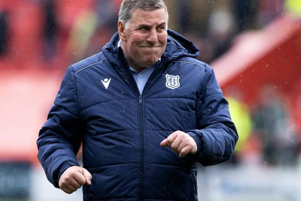 Dundee manager Mark McGhee during a cinch Premiership match against Aberdeen.