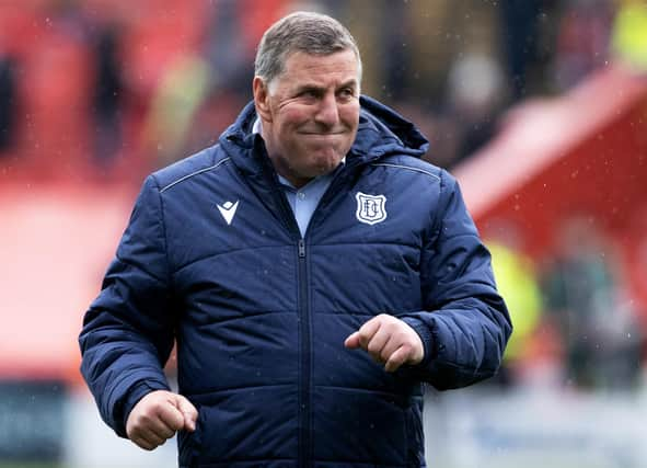 Dundee manager Mark McGhee during a cinch Premiership match against Aberdeen.