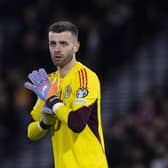 Scotland goalkeeper Angus Gunn shut out both Cyprus and Spain and will now look to do likewise to Norway and Erling Haaland as he prepares to earn is third cap in Olso on Saturday. (Photo by Craig Foy / SNS Group)