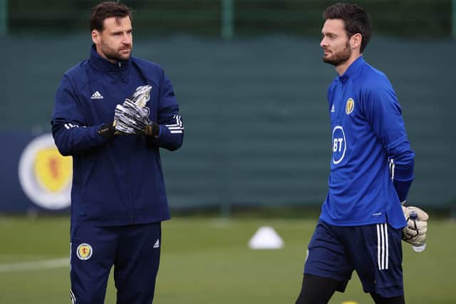 Scotland goalkeepers David Marshall (left) and Craig Gordon.