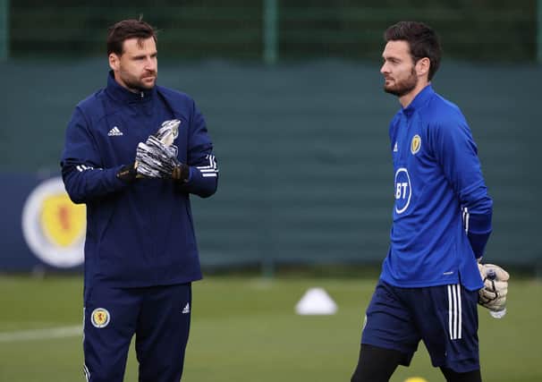 Scotland goalkeepers David Marshall (left) and Craig Gordon.