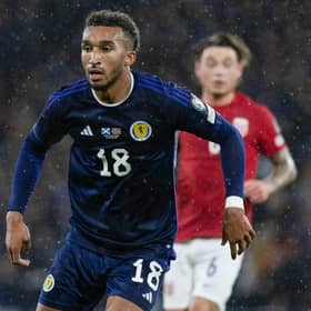As Scotland's only English Premier League-based striker, Jacob Brown will be "pushing" all the way to make the squad for next year's finals in Germany.(Photo by Craig Williamson / SNS Group)