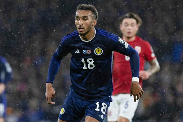 As Scotland's only English Premier League-based striker, Jacob Brown will be "pushing" all the way to make the squad for next year's finals in Germany.(Photo by Craig Williamson / SNS Group)