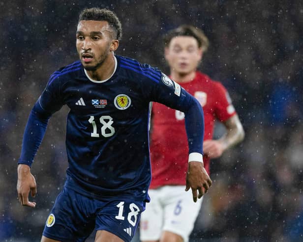 As Scotland's only English Premier League-based striker, Jacob Brown will be "pushing" all the way to make the squad for next year's finals in Germany.(Photo by Craig Williamson / SNS Group)