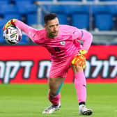 Hibs goalkeeper Ofir Marciano was in top form for Israel against Scotland midweek. Photo by Seffi Magriso/SNS Group