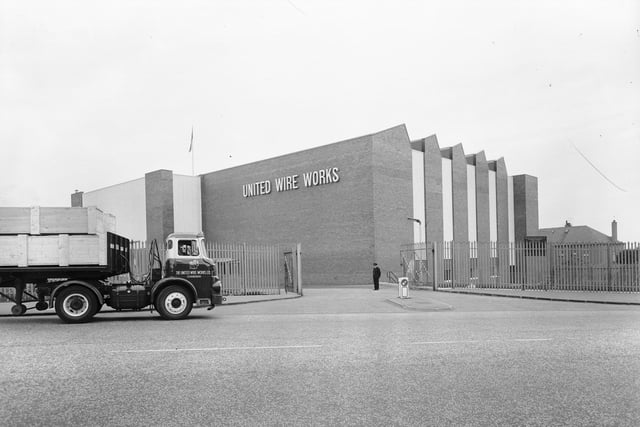 Exterior of the factory of United Wire Works Ltd at Granton in Edinburgh, August 1966