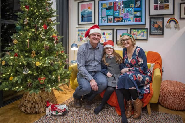 Katie and Jamie Morris with daughter Beth at Bay Tree House in Willowbrae, Edinburgh. Picture: Kirsty Anderson/IWC Media