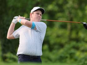 Bob MacIntyrein action during a practice round prior to the 2023 PGA Championship at Oak Hill Country Club in Rochester, New York. Picture: Andy Lyons/Getty Images.