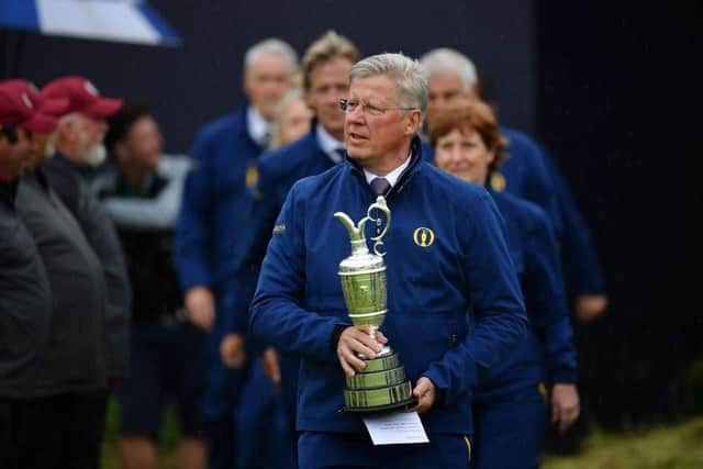 R&A chief executive Martin Slumbers, pictured during the 2019 Open presentation ceremony at Royal Portrush, has spoken out strongly against LIV Golf. Picture: Getty Images