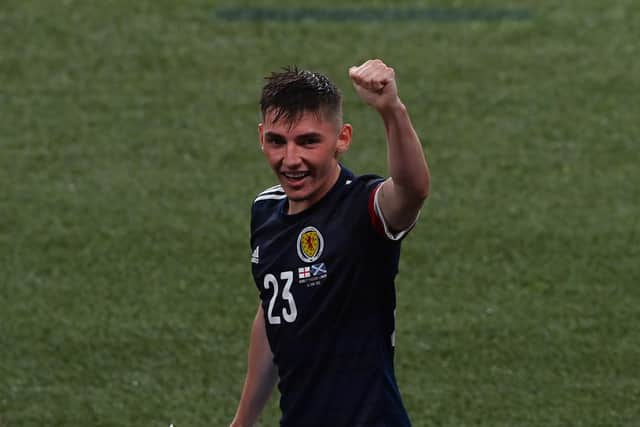 Billy Gilmour put in an impressive performance for Scotland against England in his first start for Scotland.