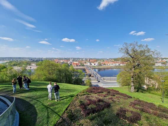 The view of Kaunas in Lithuania, from the top of hill was simply breath-taking. Pic: Graham Falk.