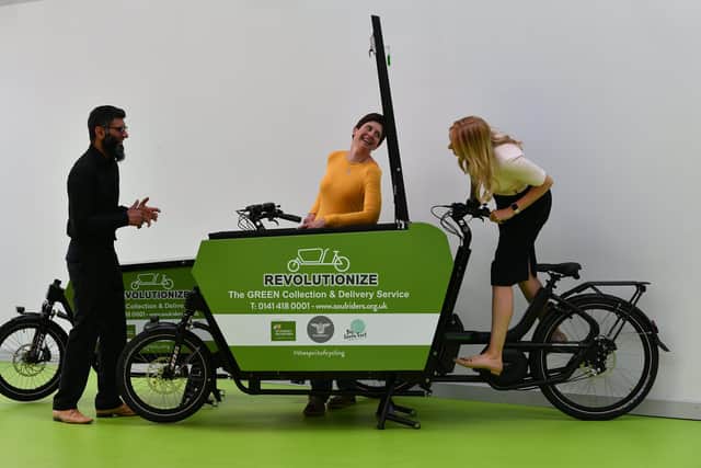 Revolutionize is Scotland’s first integrated cargo bike delivery and waste service. Picture: John Devlin.