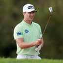 Calum Hill sizes up a shot in the first round of the Jonsson Workwear Open at The Club at Steyn City in South Africa. Picture: Warren Little/Getty Images.