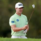 Calum Hill sizes up a shot in the first round of the Jonsson Workwear Open at The Club at Steyn City in South Africa. Picture: Warren Little/Getty Images.